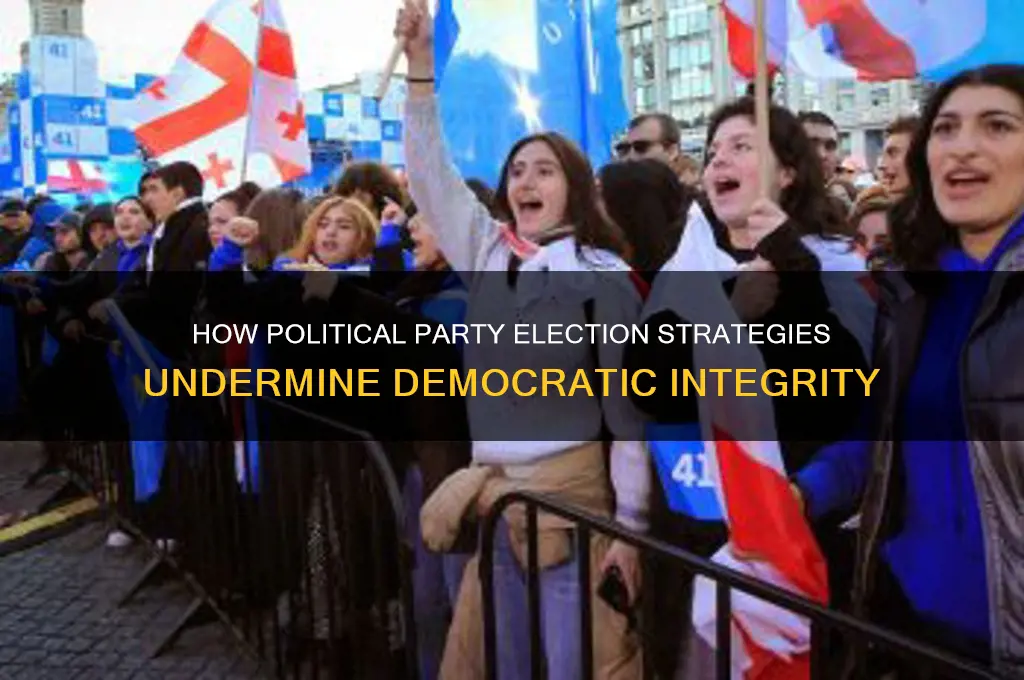 how do political parties organize elections hurt democracy