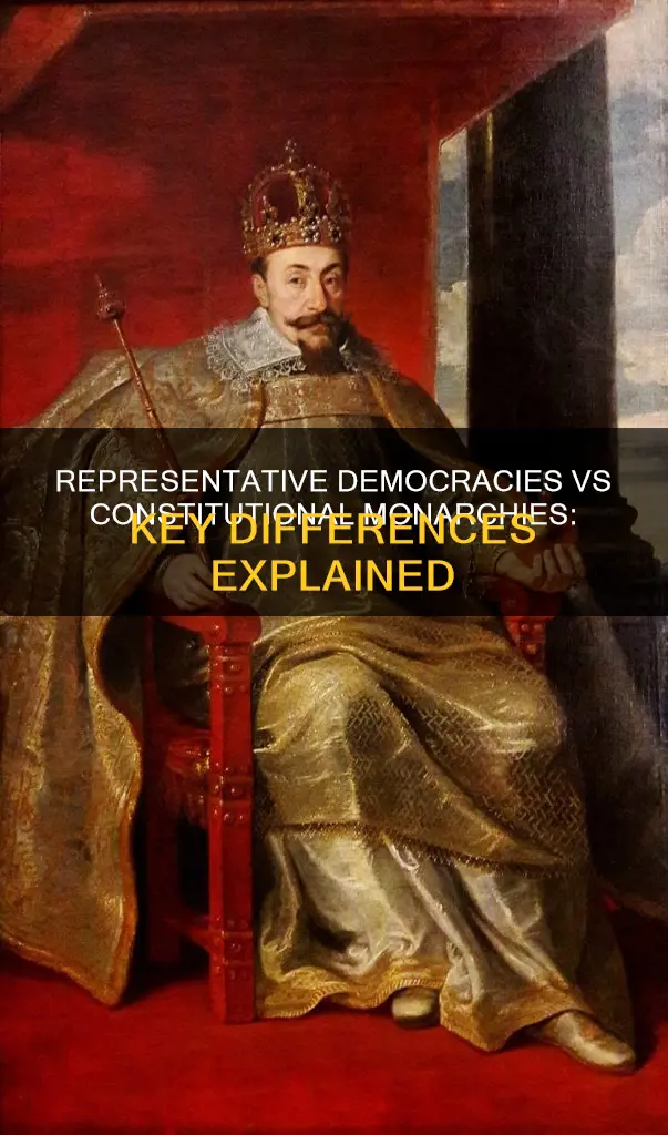 how do representative democracies differ from constitutional monarchies