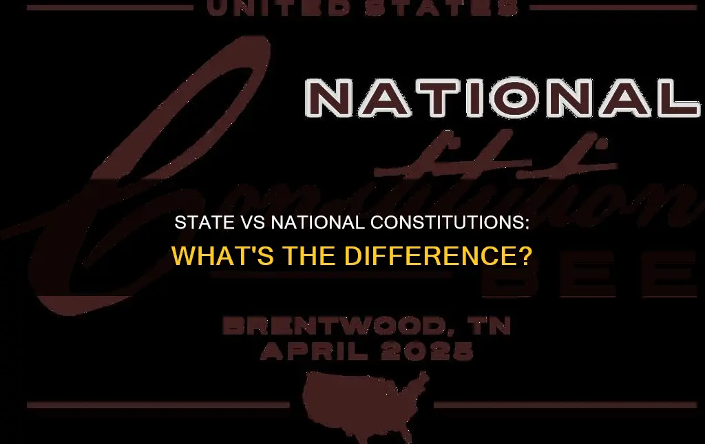 how do statte constitutios iffere from national constitutions