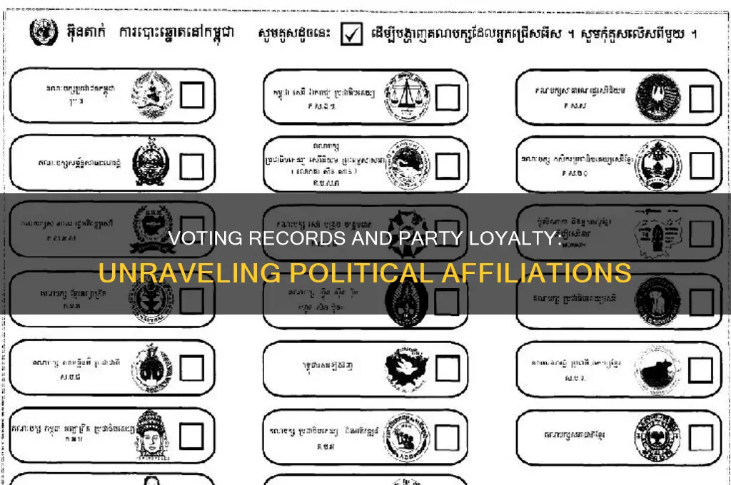 how do voting records relate to political parties