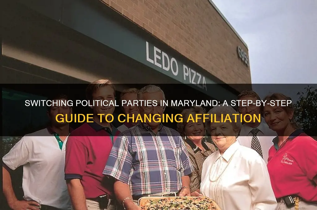 how do you change political parties in maryland