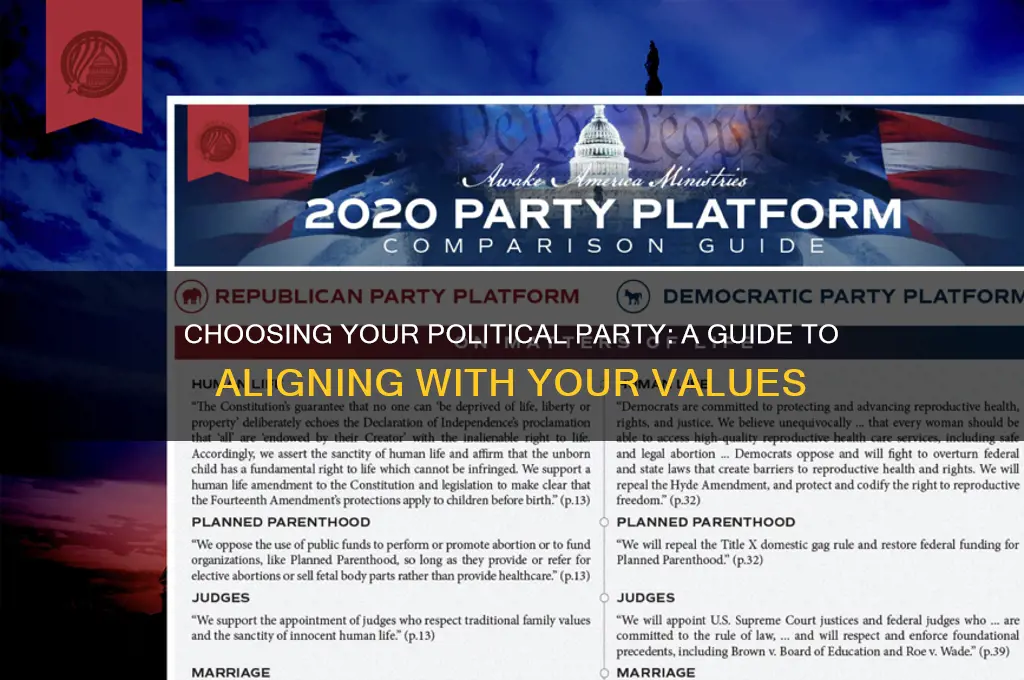 how do you choose a political party