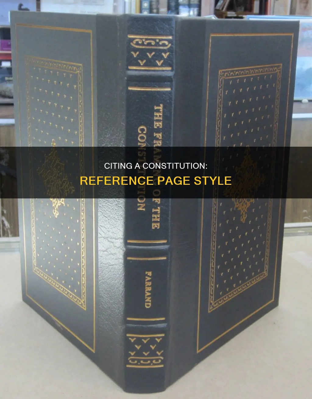 how do you cite a constitution in a reference page