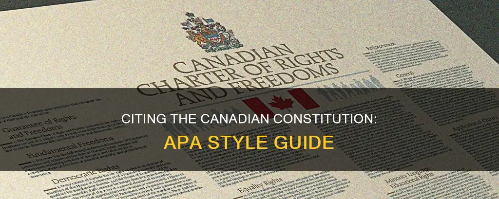 how do you cite the canadian constitution in apa