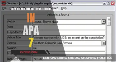 Citing the Constitution: APA 7 Style Guide