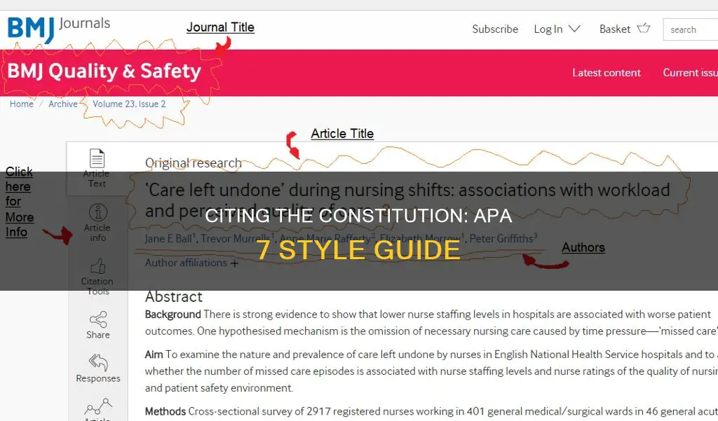 how do you cite the constitution in apa 7