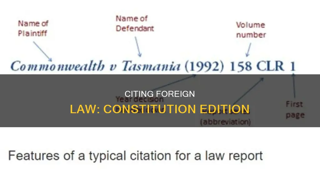 how do you cite to a foreign constitution