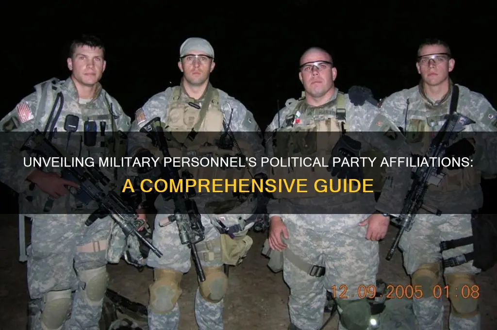 how do you find political party affiliations for military personnel