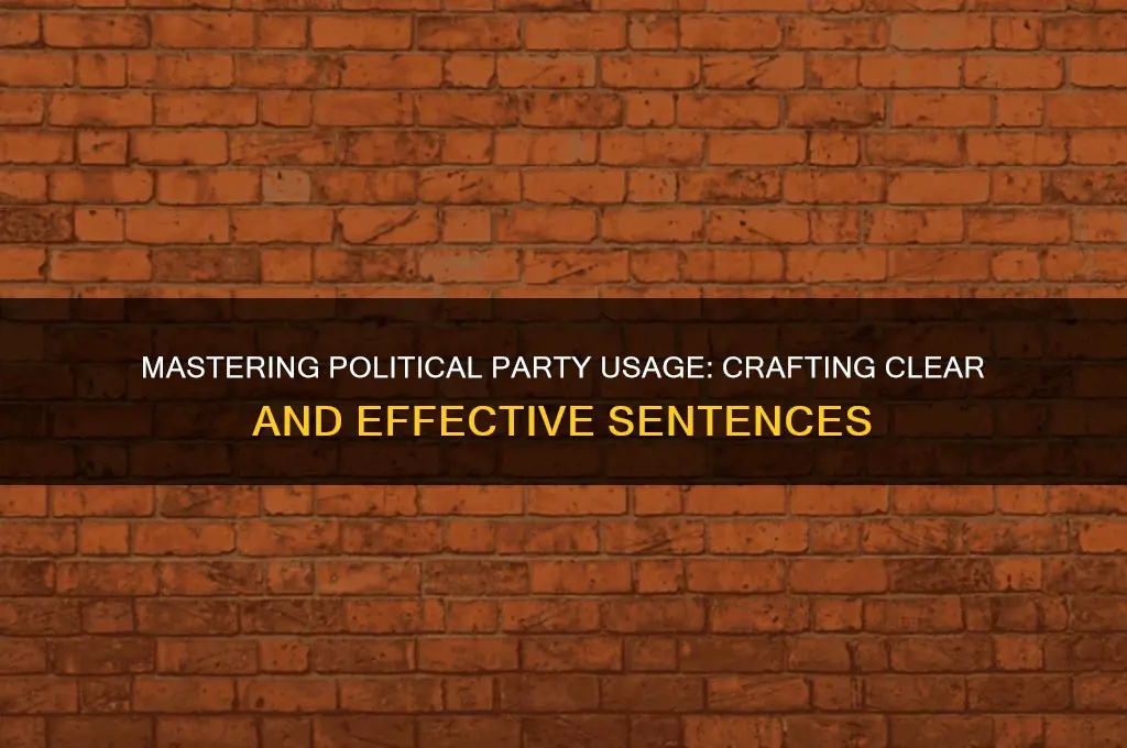 how do you use political party in a sentence