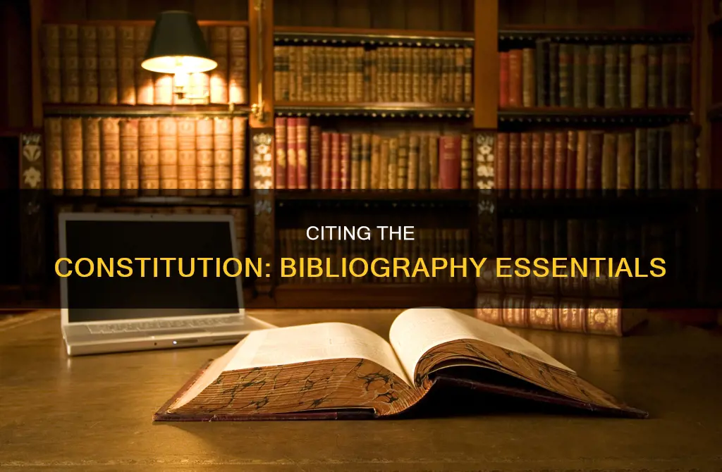 how do you use the constitution in a bibliography
