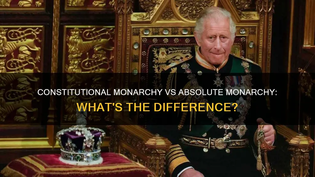 how does a constitutional monarchy differ from an absolute monarchy
