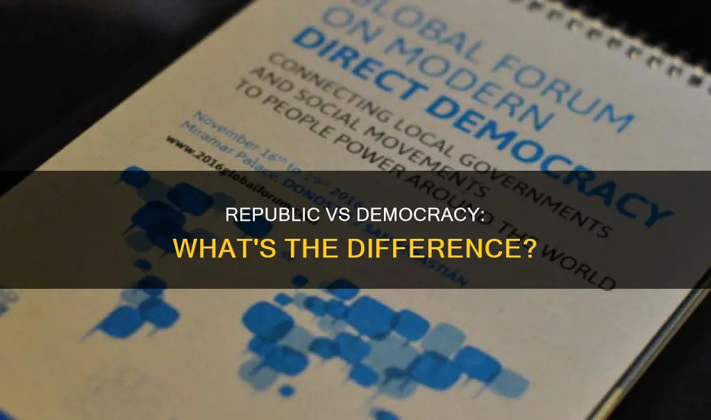 how does a constitutional representative republic differ from a democracy