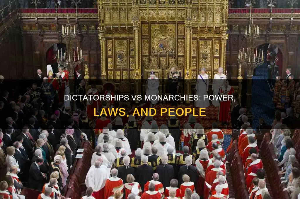 how does a dictatorship differ from a constitutional monarchy