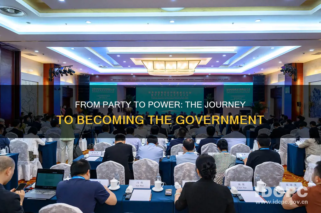 how does a political party became the government