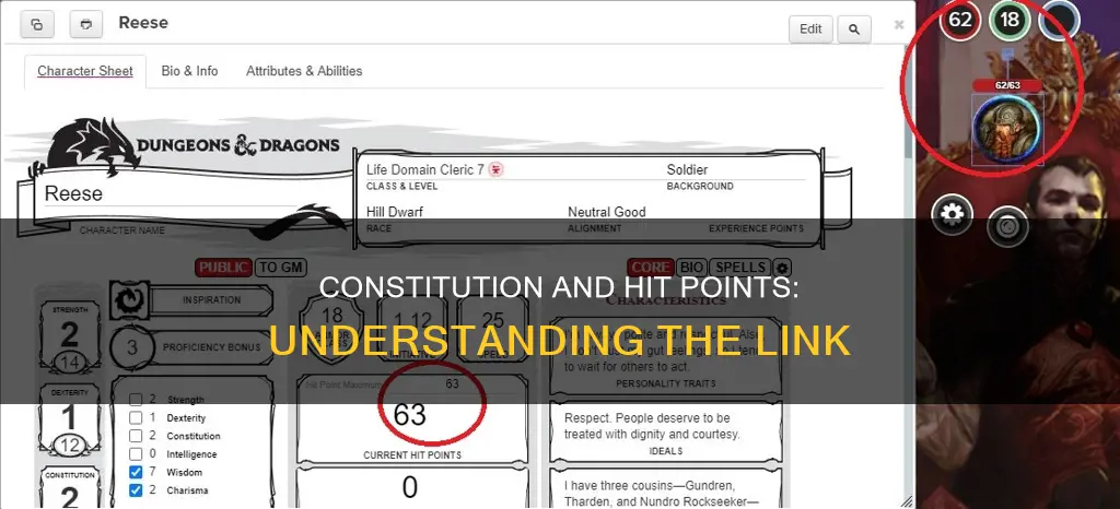 how does constitution figure into hit points dnd 5e