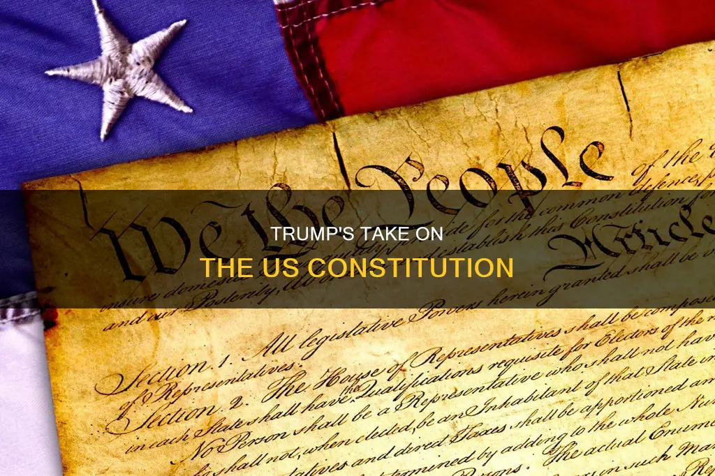 how does donald trump feel about the us constitution