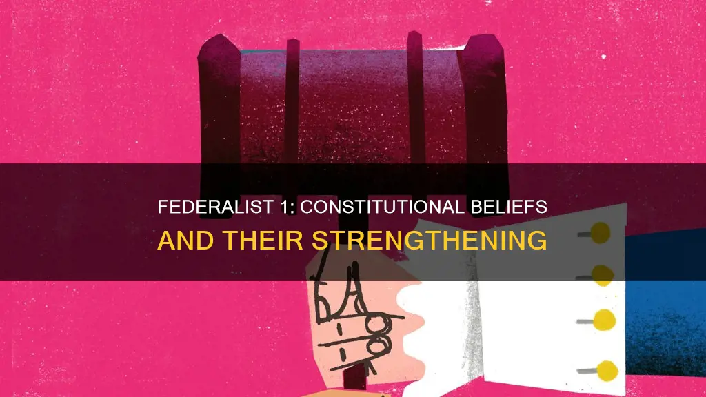 how does federalist 1 further constitutional belief
