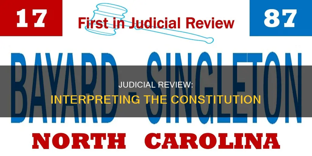 how does judicial review relate to the constitution