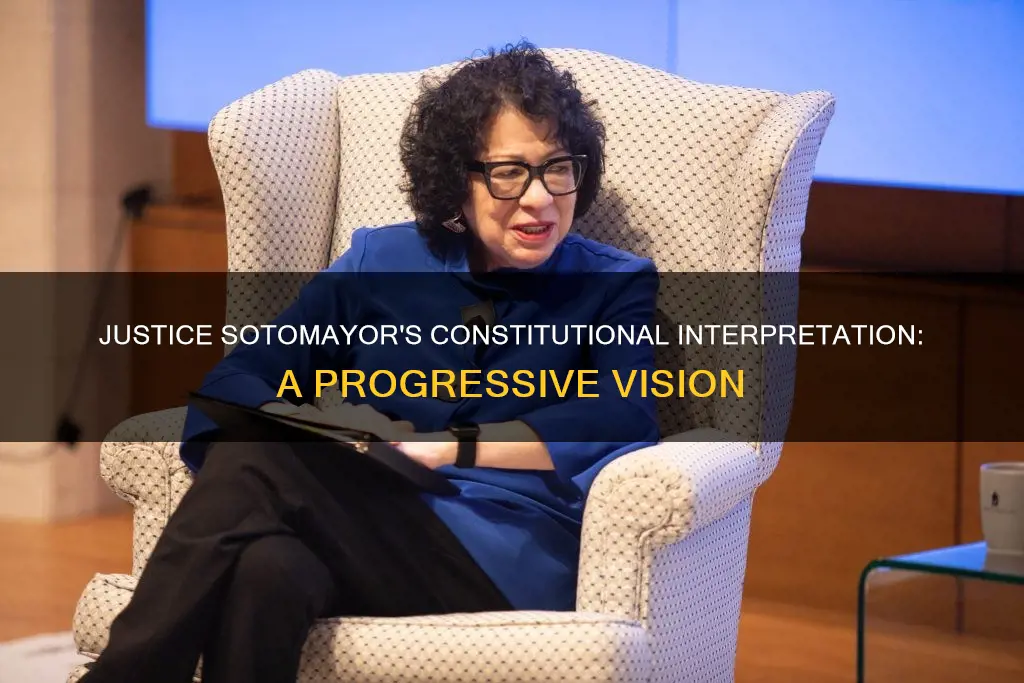 how does justice sonia sotomayor interpret the constitution