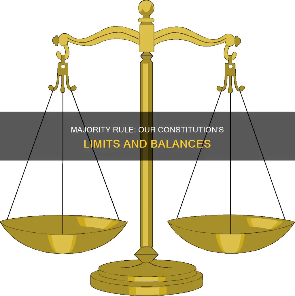how does our constitution actually limits popular majority rule