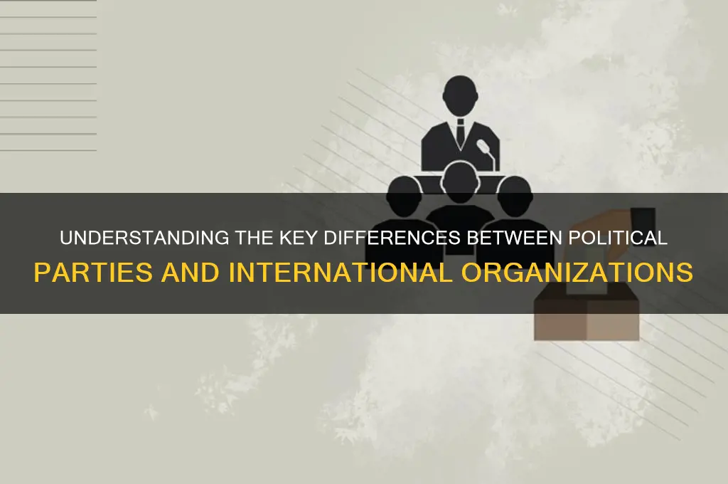 how does political party differ from int