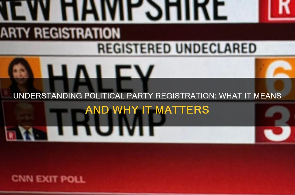 how does registering for a political party mean