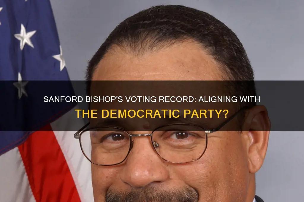 how does sanford bishops votes go with his political party