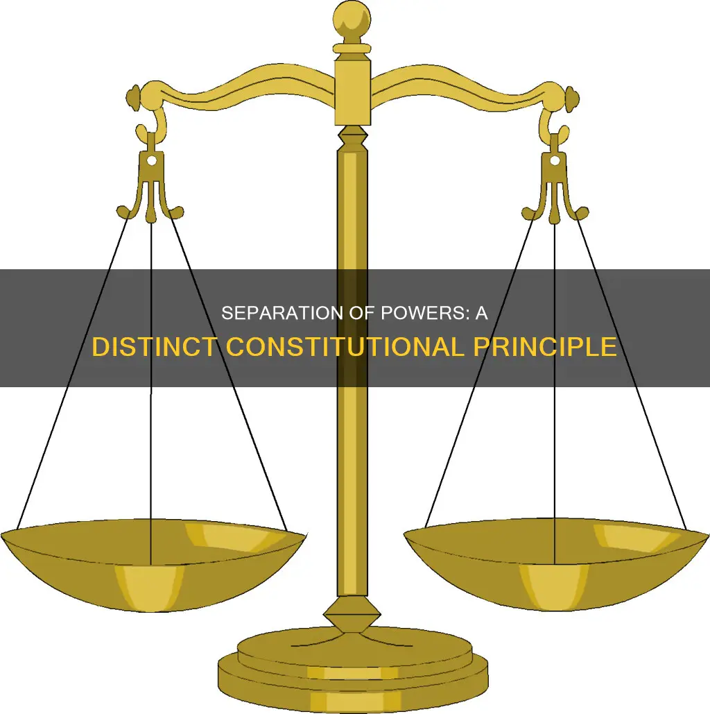 how does separation of powers differ from other constitutional principles