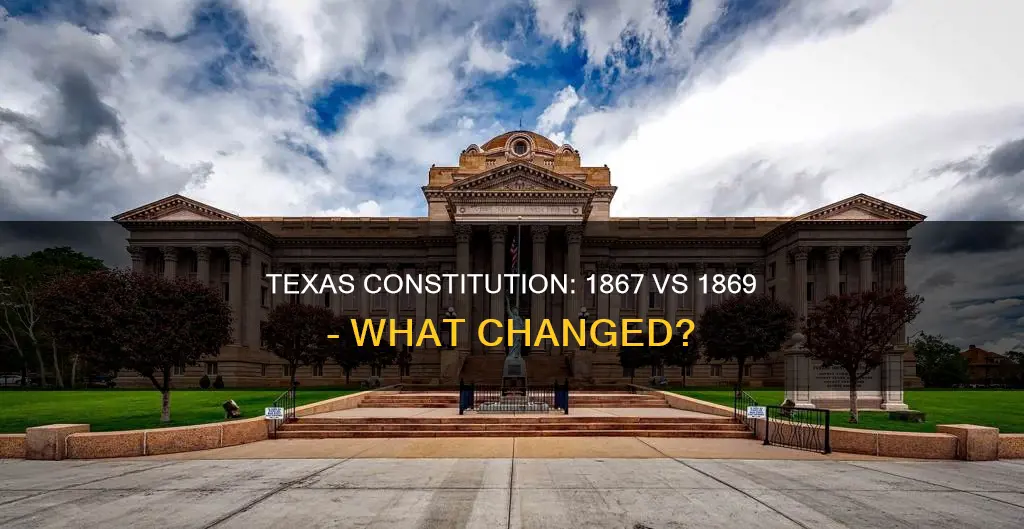 how does the 1867 constitution of texas diffrent from 1869