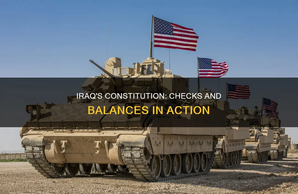 how does the 2005 iraqi constitution achieve checks and balances