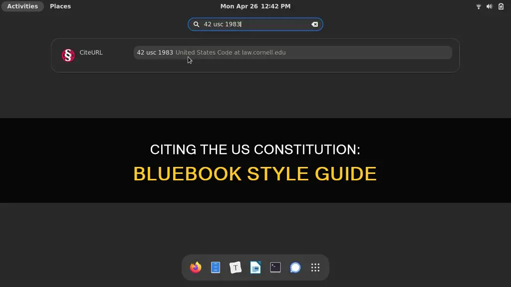 how does the bluebook cite the us constitution