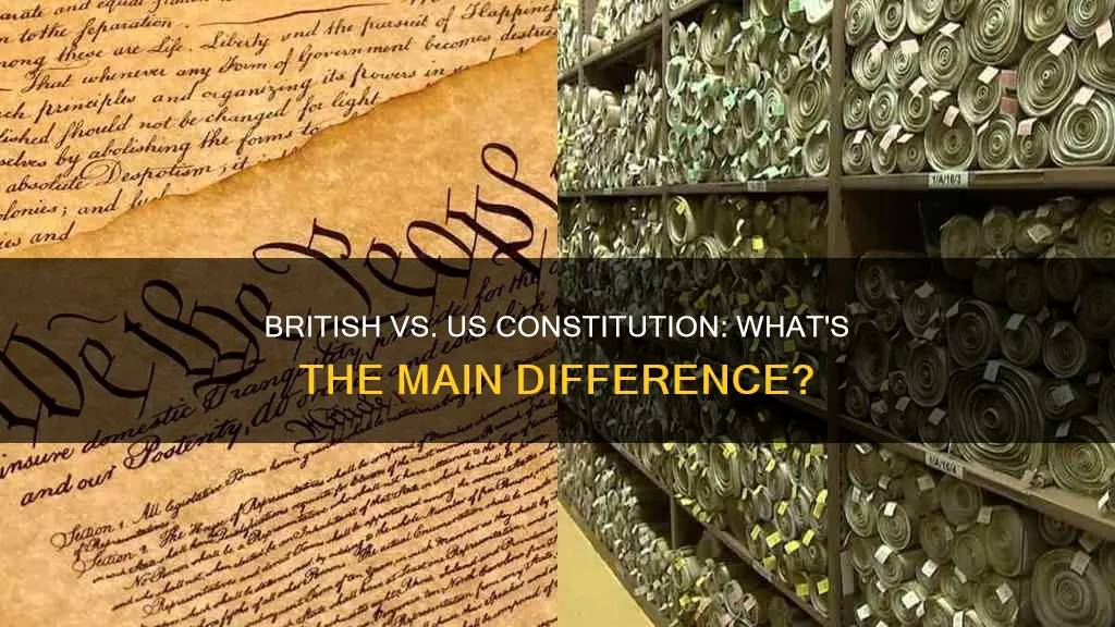 how does the british constitution differ from the us constitution