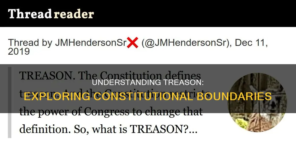 how does the constitution define the crime of treason