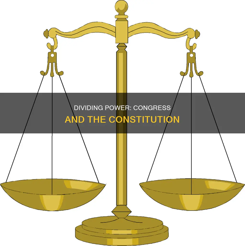 how does the constitution divide power in congres