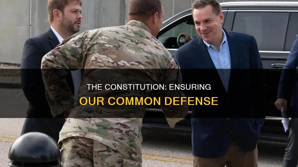 how does the constitution help provide for the common defense
