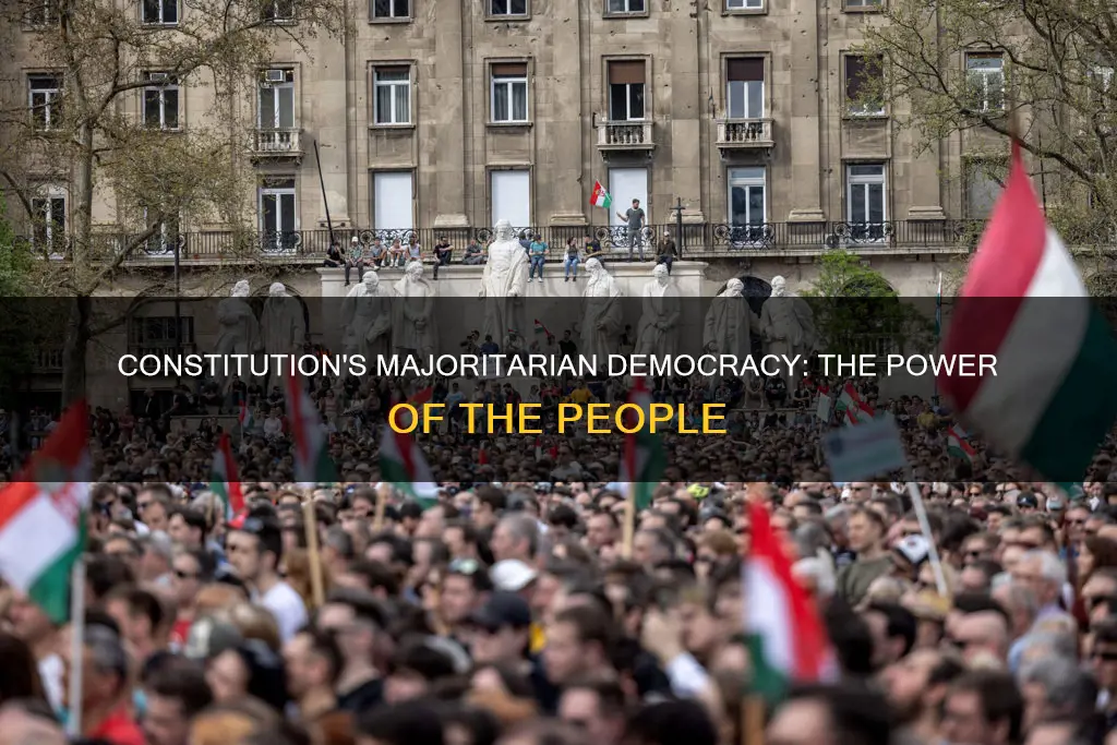 how does the constitution incorporate a majoritarian model of democracy
