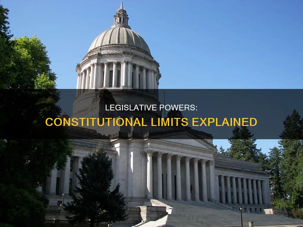 how does the constitution limit the power of legislative bodies