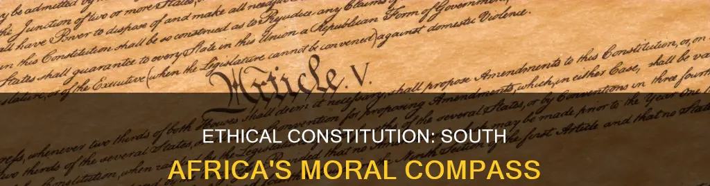 how does the constitution link with ethics south africa