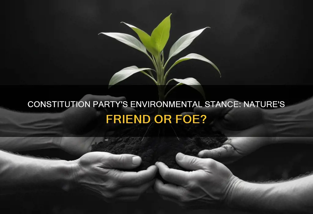 how does the constitution party feel about the environment
