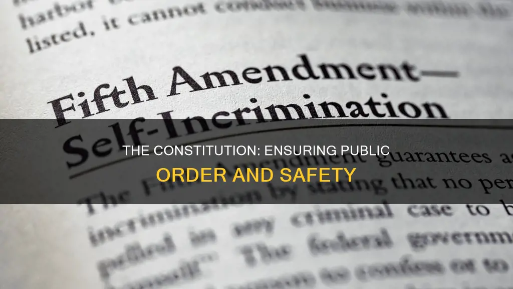 how does the constitution promote public order and safety