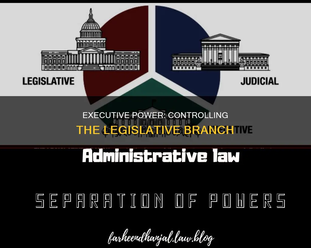 how does the executive branch control the legislative branch