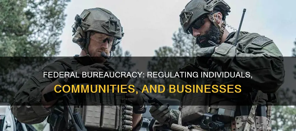 how does the federal bureaucracy regulate individuals communities and businesses