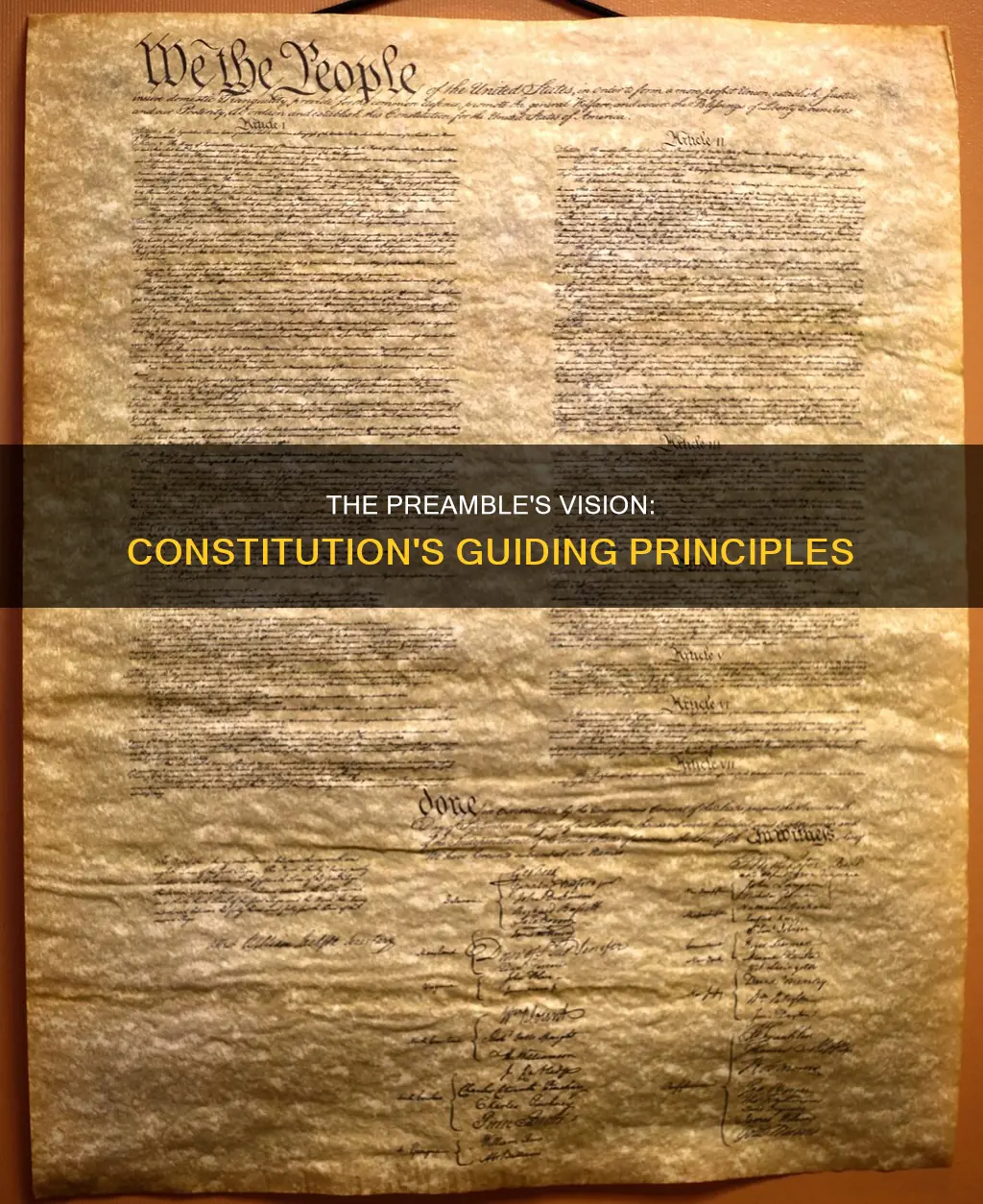 how does the preamble define the goals of the constitution