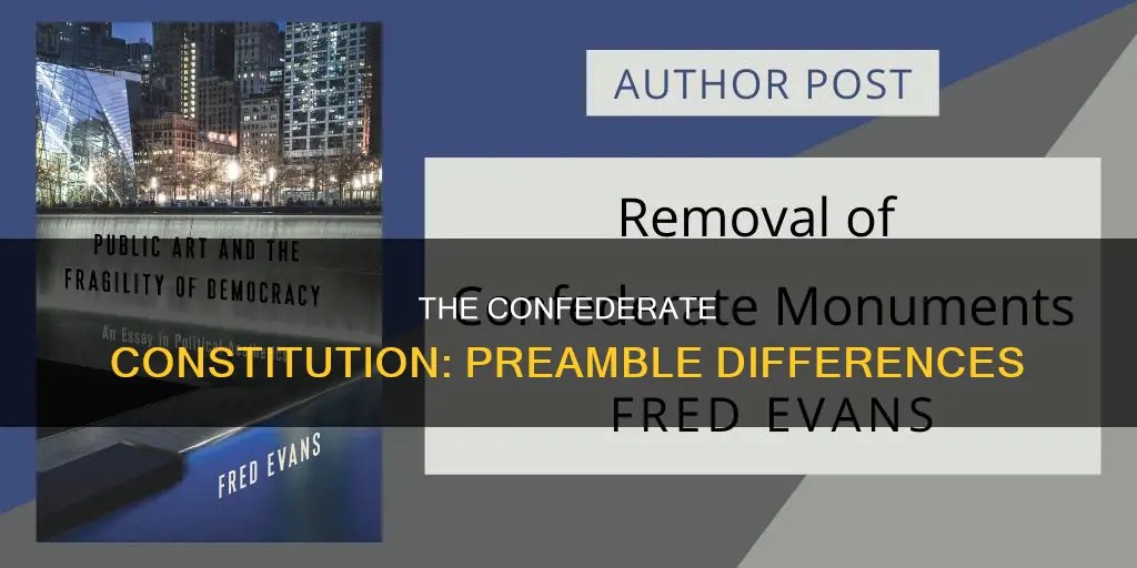 how does the preamble of the confederate constitution differ from