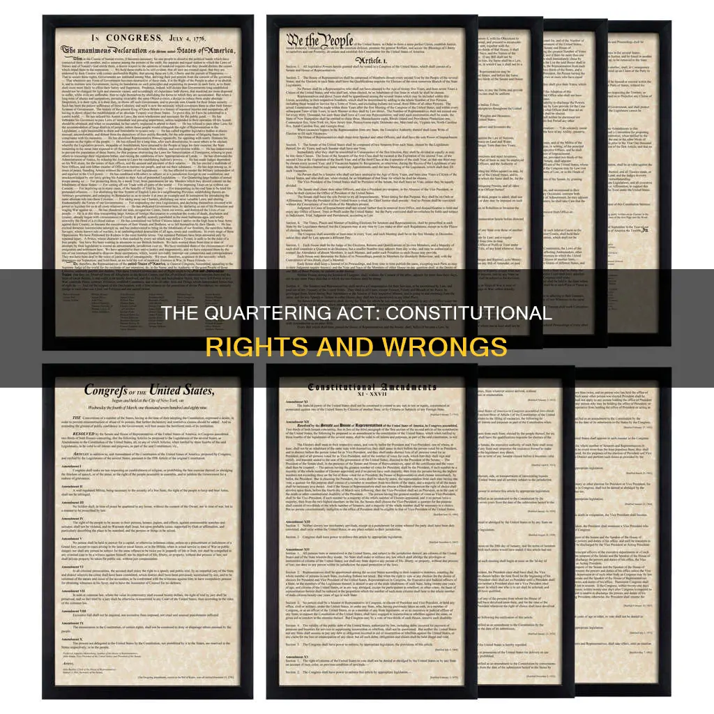 how does the quartering act relate to the constitution