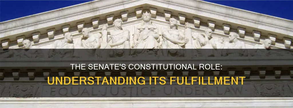 how does the senate fullfil its constitutional role