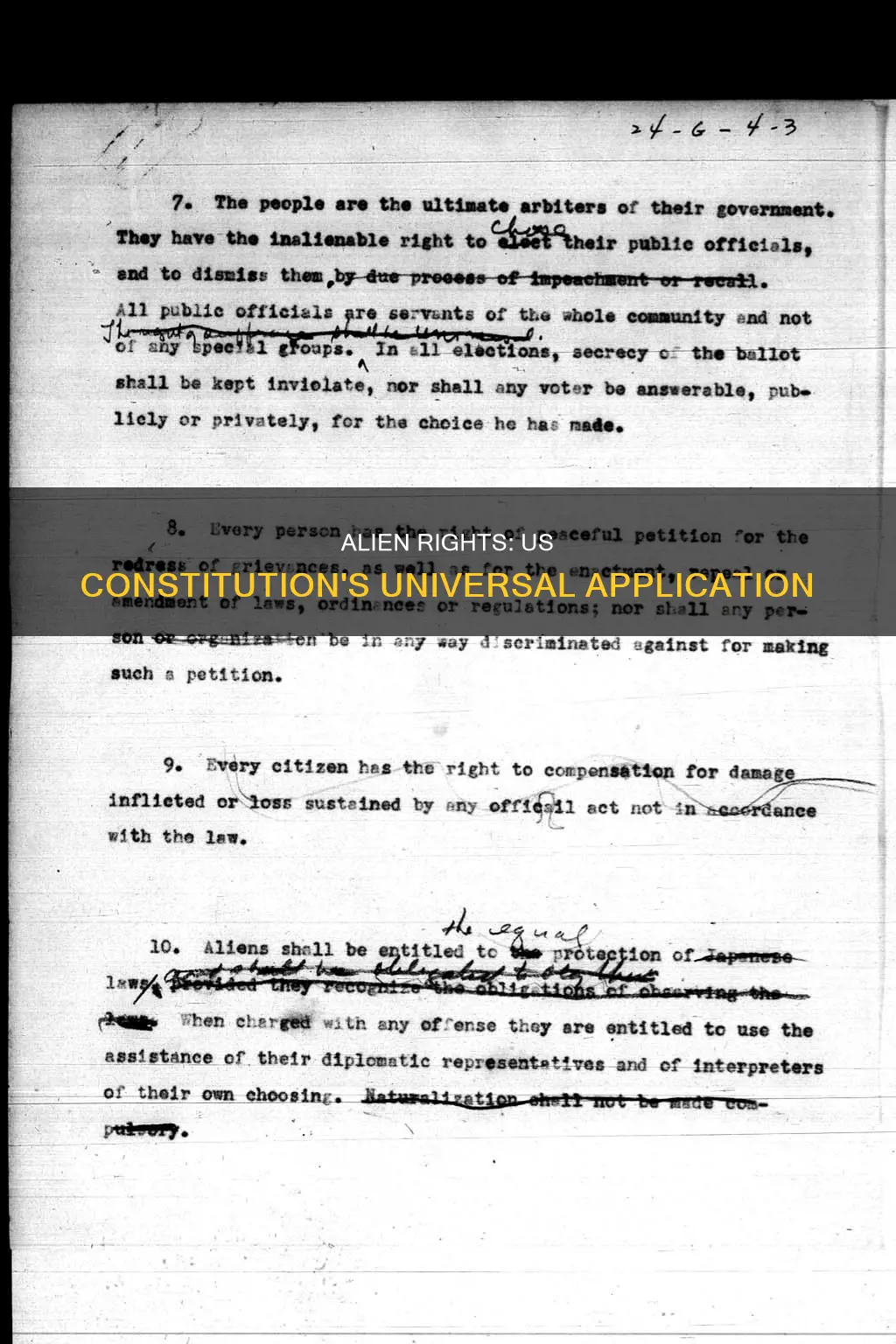 how does the us constitution apply to aliens