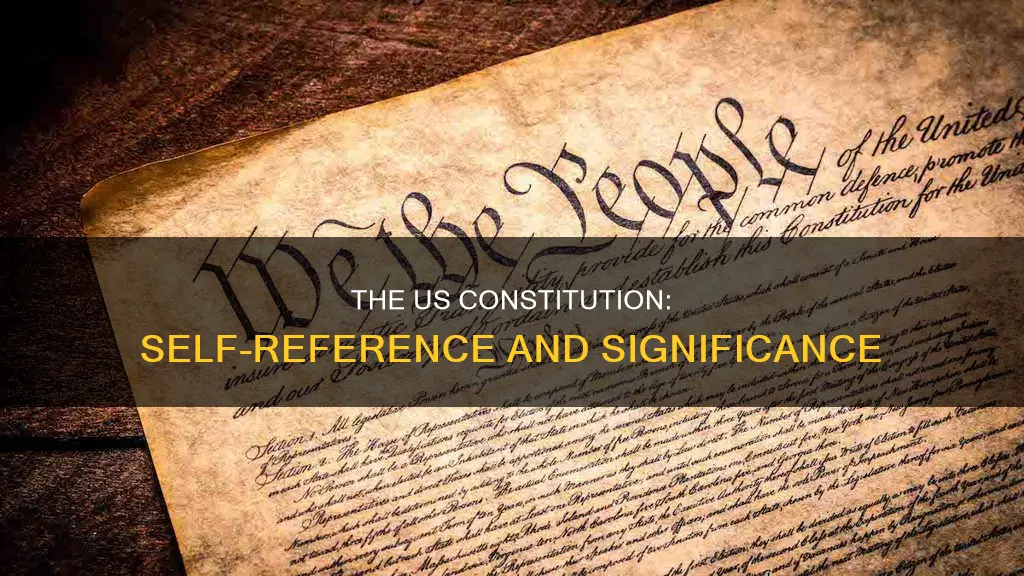 how does the us constitution refer to itself