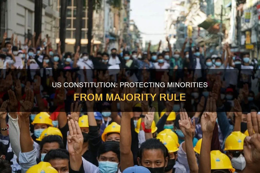 how does the us constitution restrain majority rule