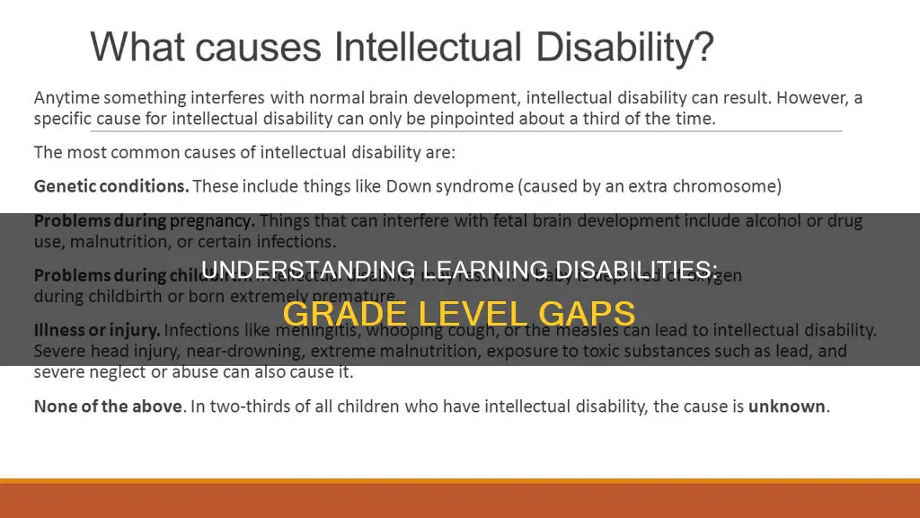 how far below grade level constitutes a learning disability
